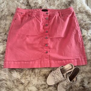 Talbots Women’s Pink Soft Jean No Slit Skirt 22wp Classy